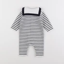 Jacadi - combinaison blanc, bleu - 3 mois