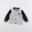 Petit Bateau - sweat imprimé au dos gris, bleu - 12 mois