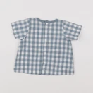 Petit Bateau - blouse bleu - 6 mois
