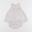 Boutchou - robe blanc, bleu - 3 mois