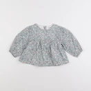 Vertbaudet - blouse vert, blanc - 12 mois