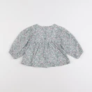 Vertbaudet - blouse vert, blanc - 12 mois