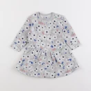 Petit Bateau - robe gris - 6 mois