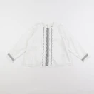 Vertbaudet - blouse blanc, noir - 6 ans