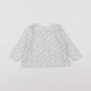 Petit Bateau - tee-shirt blanc, bleu - 12 mois