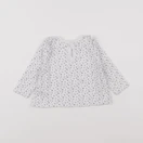 Petit Bateau - tee-shirt blanc, bleu - 12 mois