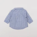 Petit Bateau - chemise blanc, bleu - 3 mois