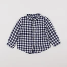 Zara - chemise blanc, bleu - 6/9 mois