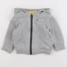IKKS - sweat réversible jaune, gris - 12 mois