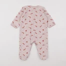 Petit Bateau - pyjama velours rose - 9 mois