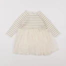 Petit Bateau - robe or, beige - 12 mois