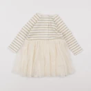 Petit Bateau - robe or, beige - 12 mois