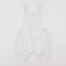 Petit Bateau - salopette blanc - 12 mois