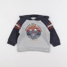 Vertbaudet - sweat gris, bleu - 2 ans