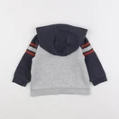 Vertbaudet - sweat gris, bleu - 2 ans