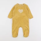 Vertbaudet - pyjama velours jaune - 9 mois