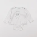 Vertbaudet - body tee-shirt blanc - 6 mois