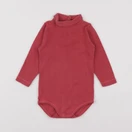 Petit Bateau - body à col rouge - 18 mois