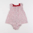 Jacadi - robe blanc, rouge - 6 mois