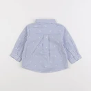 Jacadi - chemise blanc, bleu - 6 mois