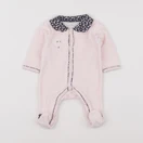 Sauthon - pyjama velours rose - 1 mois