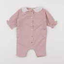 Vertbaudet - combinaison doublé rose, or - 1 mois