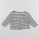 Boutchou - gilet blanc, bleu - 24 mois