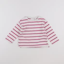 Zara - tee-shirt blanc, rose - 12/18 mois
