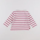 Zara - tee-shirt blanc, rose - 12/18 mois