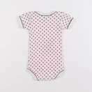 Petit Bateau - body blanc, rouge - 3 mois