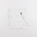 Vertbaudet - pull blanc - 12 mois