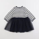 Petit Bateau - robe bleu - 12 mois