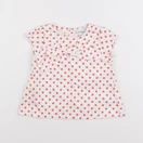 Vertbaudet - blouse rouge - 12 mois