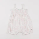 Petit Bateau - combinaison blanc, rose - 12 mois