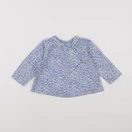 Jacadi - blouse liberty bleu, blanc - 12 mois