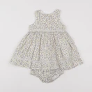Boutchou - robe blanc, jaune - 6 mois
