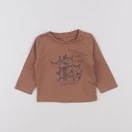 Vertbaudet - tee-shirt marron - 3 mois