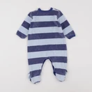 Petit Bateau - pyjama velours bleu - 9 mois