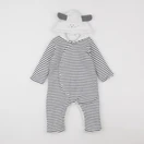 Petit Bateau - combinaison blanc, bleu - 12 mois