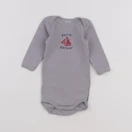 Petit Bateau - body gris - 3 mois