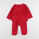 Vertbaudet - pyjama velours rouge - 12 mois