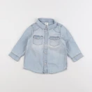 H&M - chemise bleu - 6/9 mois
