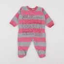 Petit Bateau - pyjama velours rose - 6 mois