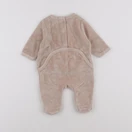 Vertbaudet - pyjama velours beige - 1 mois