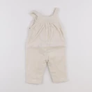 Vertbaudet - salopette beige - 6 mois