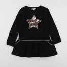 Vertbaudet - robe or, noir - 6 ans