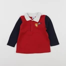 Petit Bateau - polo bleu, rouge - 12 mois