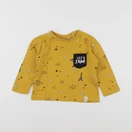 Zara - tee-shirt jaune - 9/12 mois