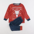 Okaidi - pyjama velours orange - 4 ans
