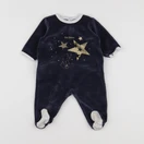 Petit Bateau - pyjama velours bleu - 3 mois